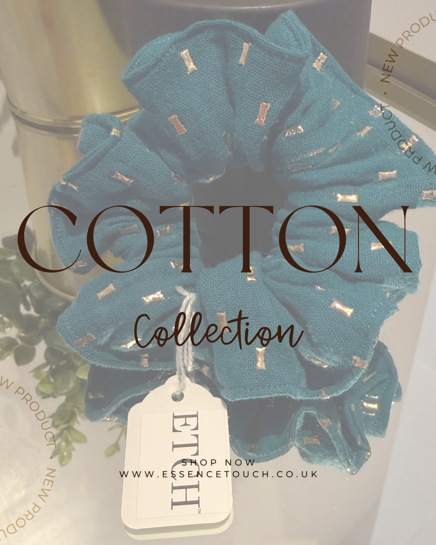 ETCH™ Limited Edition Scrunchie – Deep Teal Cotton